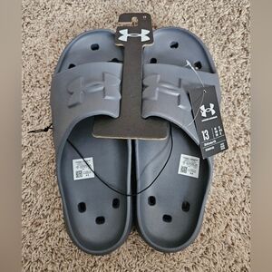 Under Armour Gray Slide Sandals